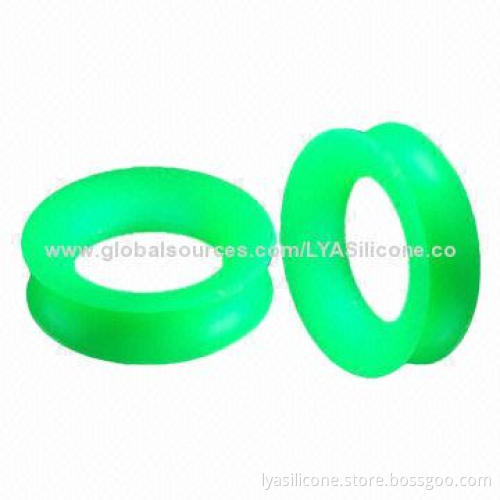 Green Color Implant Grade Silicone Ear Stretchers, Stylish/Colorful and Comfortable Adorable